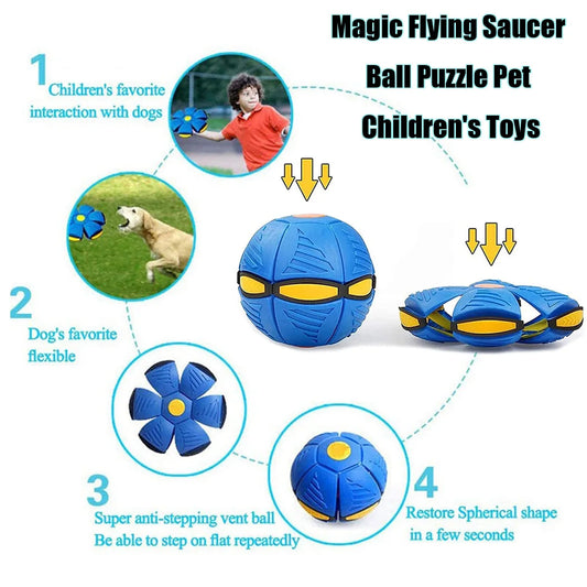 Magic Flying Saucer Ball - Bouncing Pet Toy