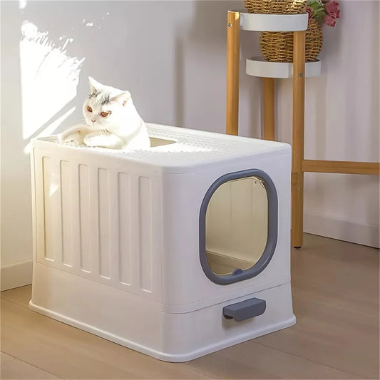 Enclosed Cat Litter Box - Pull Drawer Design