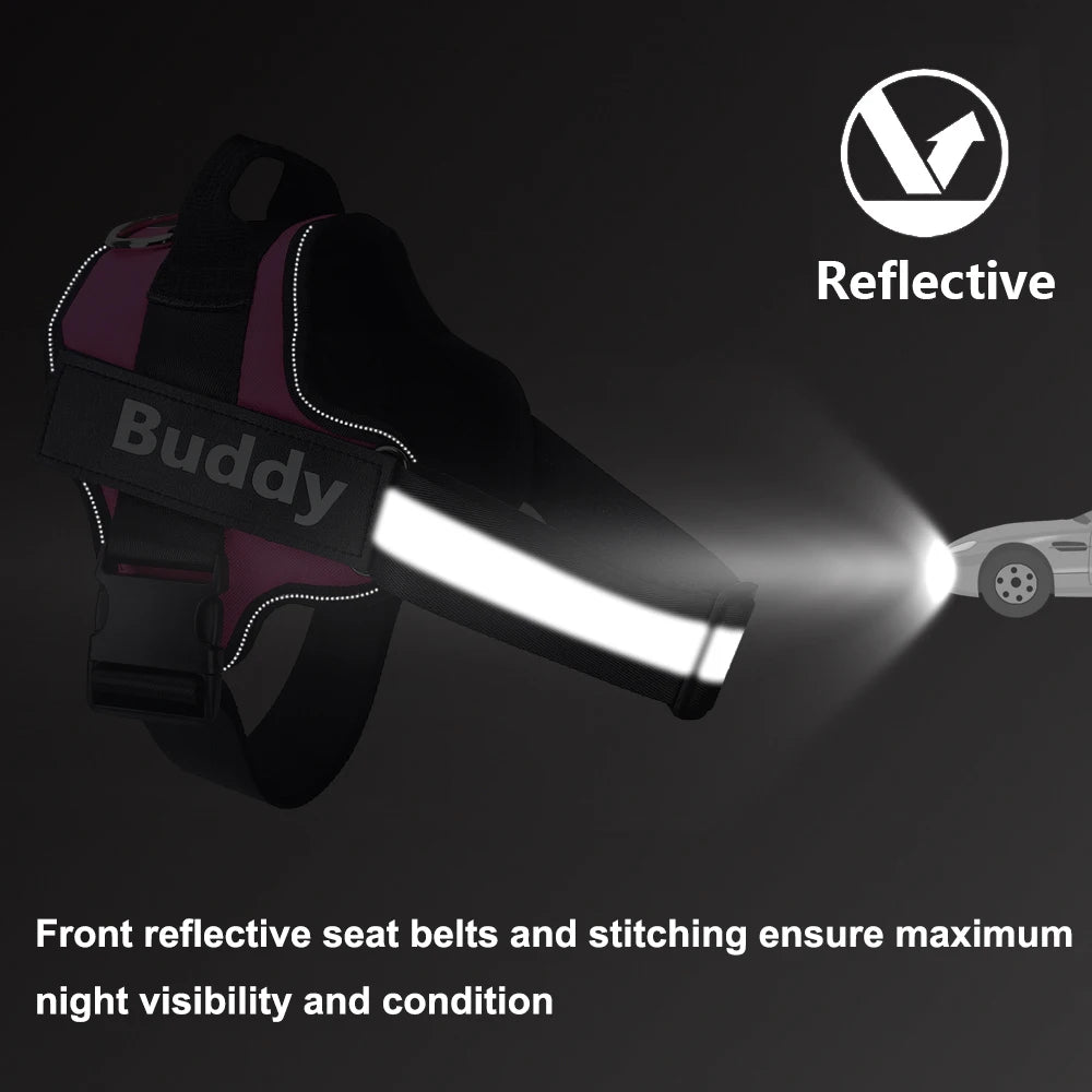 No Pull Dog Harness - Reflective Breathable Vest