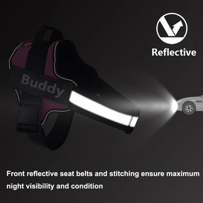 No Pull Dog Harness - Reflective Breathable Vest