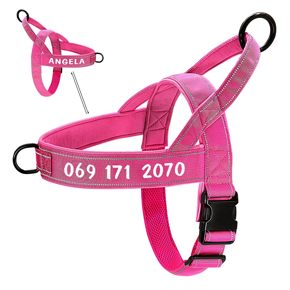 Personalized Tactical Dog Harness - Reflective