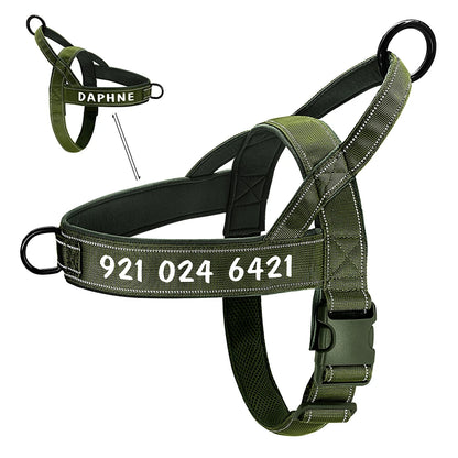 Personalized Tactical Dog Harness - Reflective