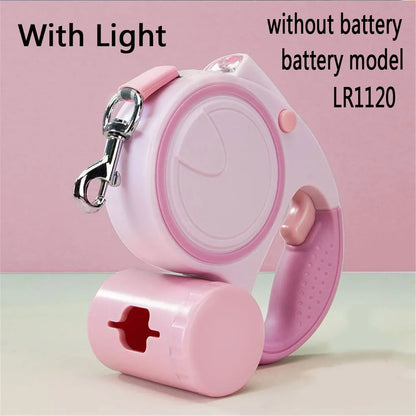 Retractable Dog Leash with LED & Waste Bags - 5M