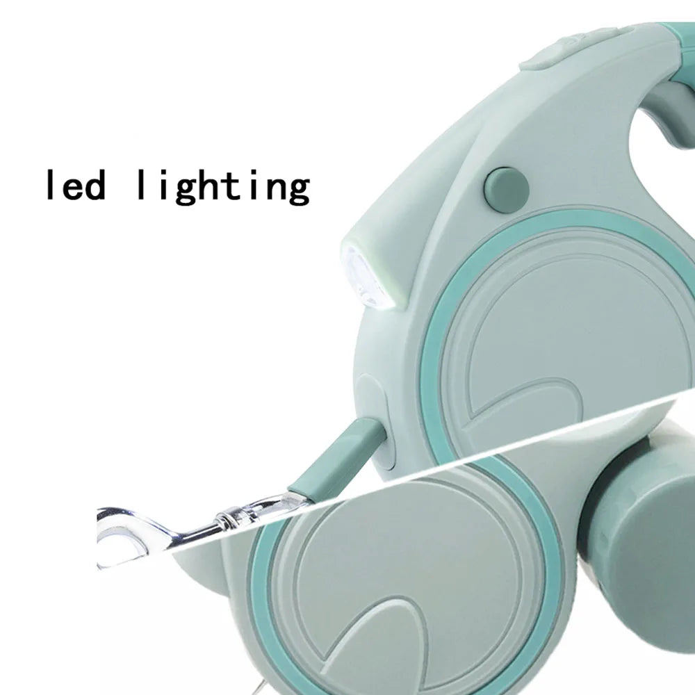 Retractable Dog Leash with LED & Waste Bags - 5M