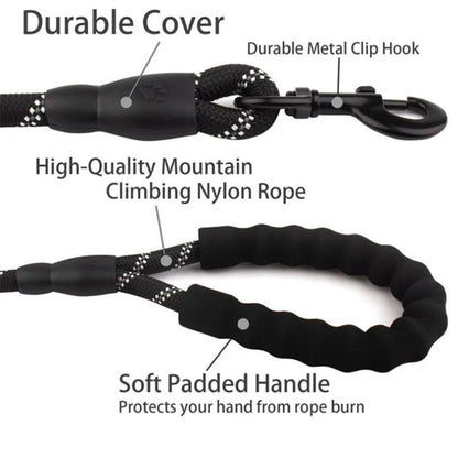Reflective Dog Leash - Padded Handle Heavy Duty