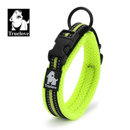 Justerbart polstret hundehalsbånd i mesh - 3M Reflekterende