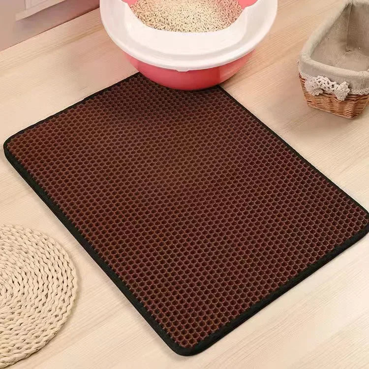 Double Layer Cat Litter Mat - Waterproof & Washable