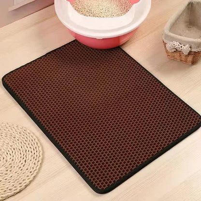 Double Layer Cat Litter Mat - Waterproof & Washable