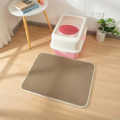 Double Layer Cat Litter Mat - Waterproof & Washable