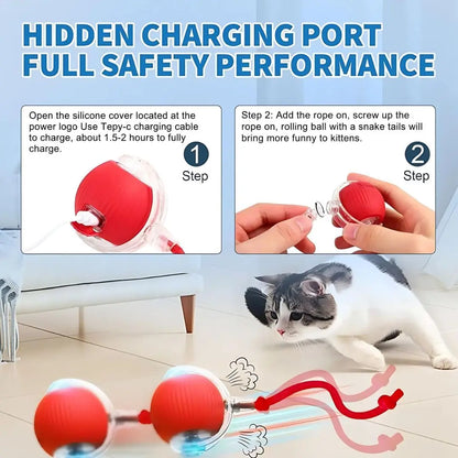 Automatic Rolling Cat Ball - Rechargeable