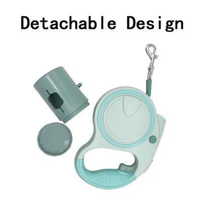 Retractable Dog Leash with LED & Waste Bags - 5M
