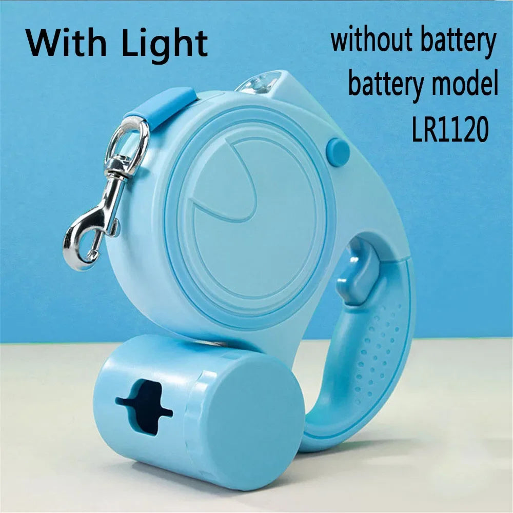 Retractable Dog Leash with LED & Waste Bags - 5M