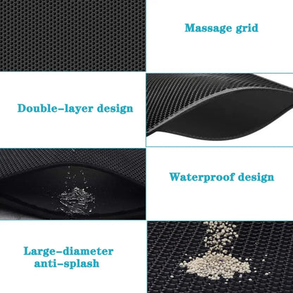 Double Layer Cat Litter Mat - Waterproof & Washable