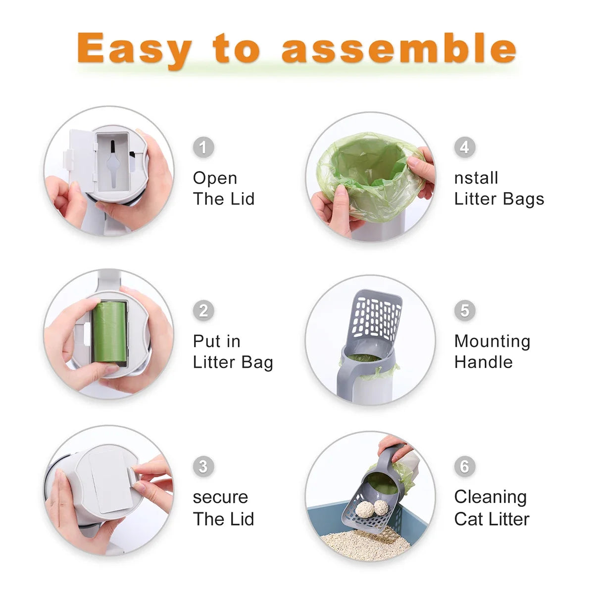 Cat Litter Shovel Scoop - Self-Cleaning Filter