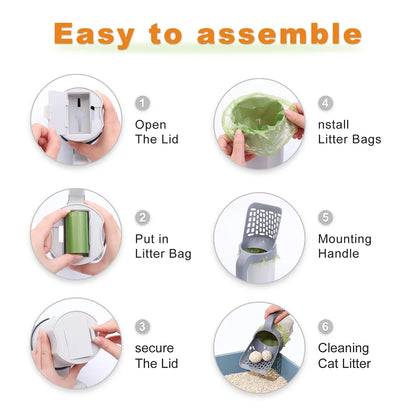 Cat Litter Shovel Scoop - Self-Cleaning Filter