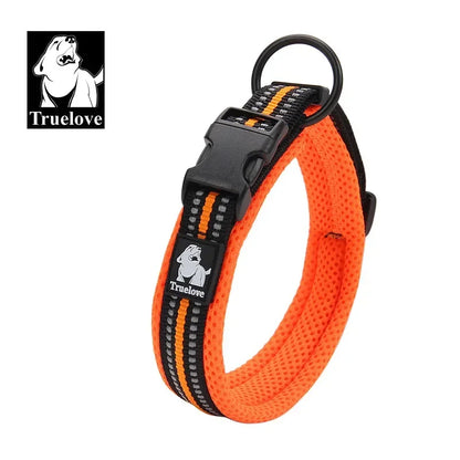 Justerbart polstret hundehalsbånd i mesh - 3M Reflekterende