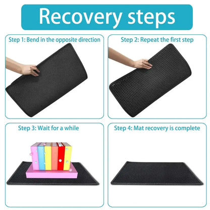 Double Layer Cat Litter Mat - Waterproof & Washable
