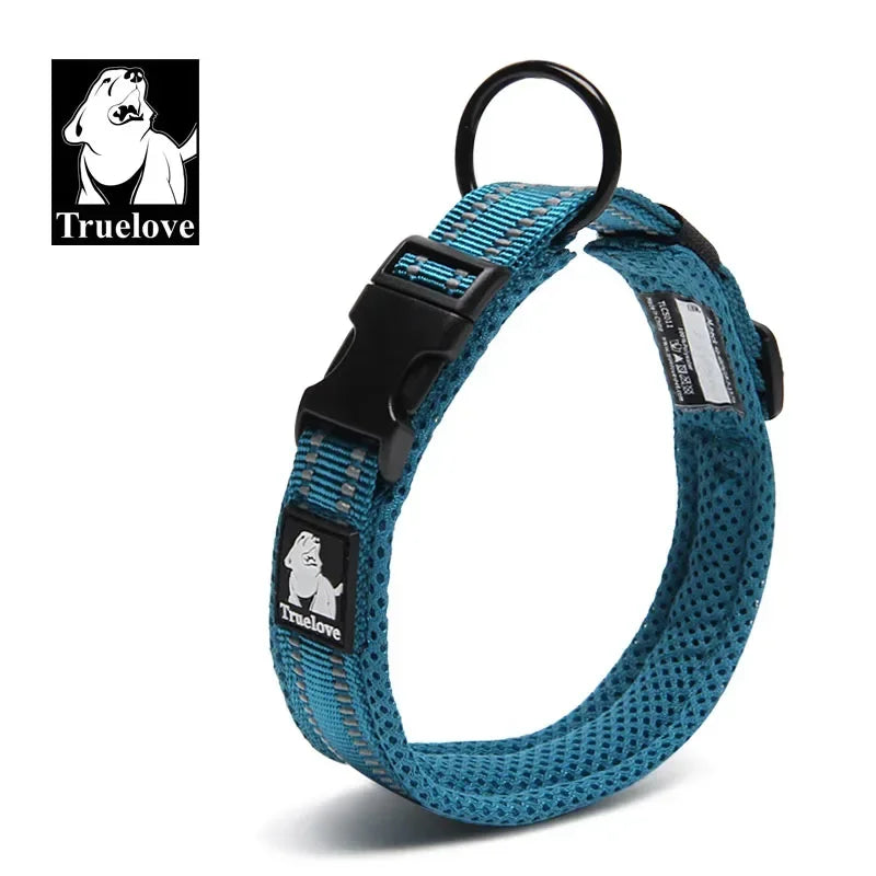 Justerbart polstret hundehalsbånd i mesh - 3M Reflekterende