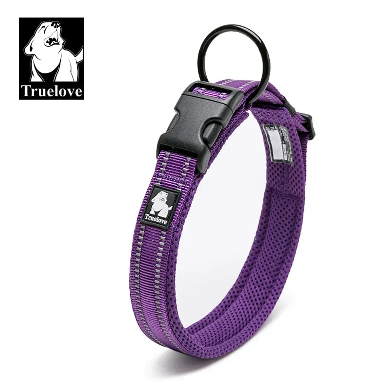 Justerbart polstret hundehalsbånd i mesh - 3M Reflekterende