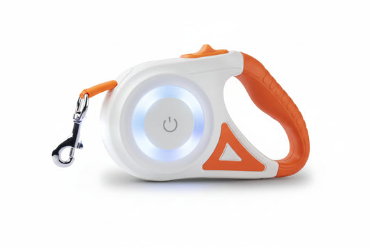 5M einziehbare Hundeleine mit LED-Taschenlampe