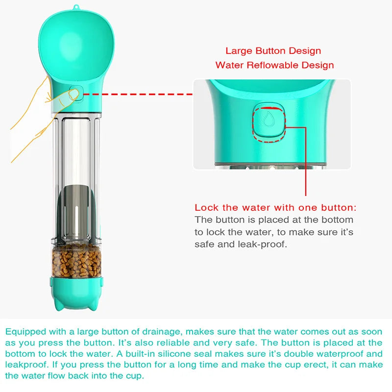 Portable Pet Water Bottle - Travel Dispenser