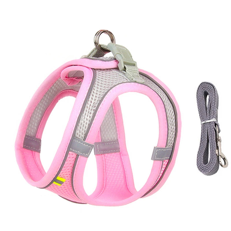 Small Dog Harness & Leash Set - Adjustable Vest