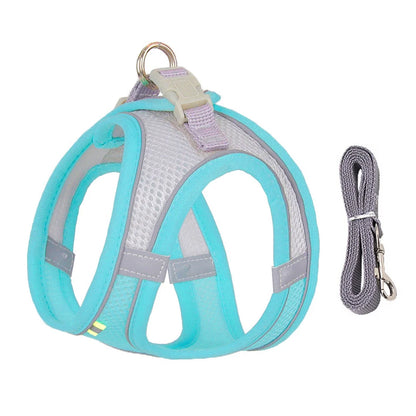 Small Dog Harness & Leash Set - Adjustable Vest