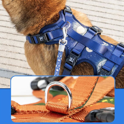 Adjustable Printed Pet Harness - Non-Slip Vest