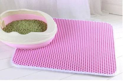 Double Layer Cat Litter Mat - Waterproof & Washable